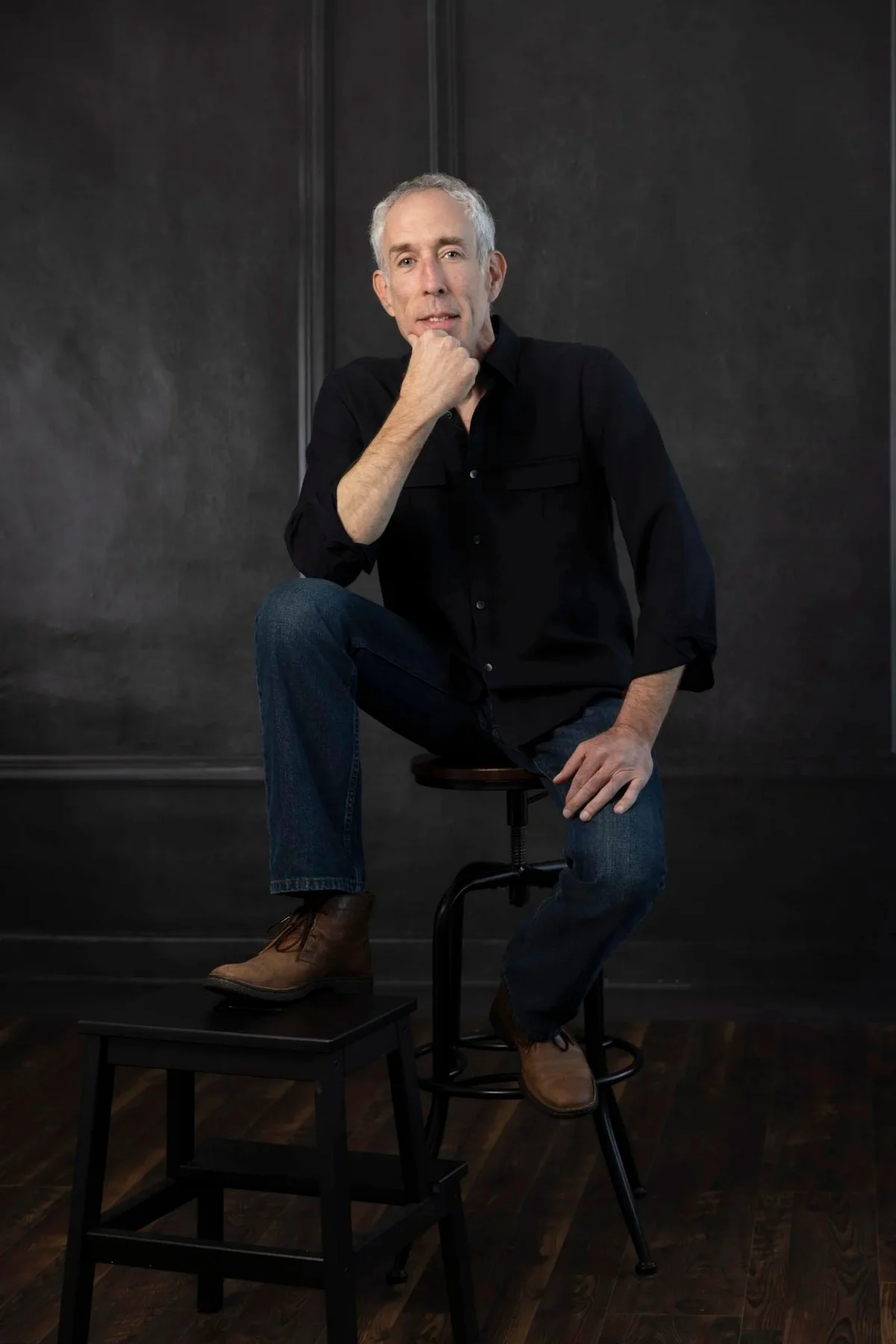 Professional headshot photography session in Charlottesville VA studio