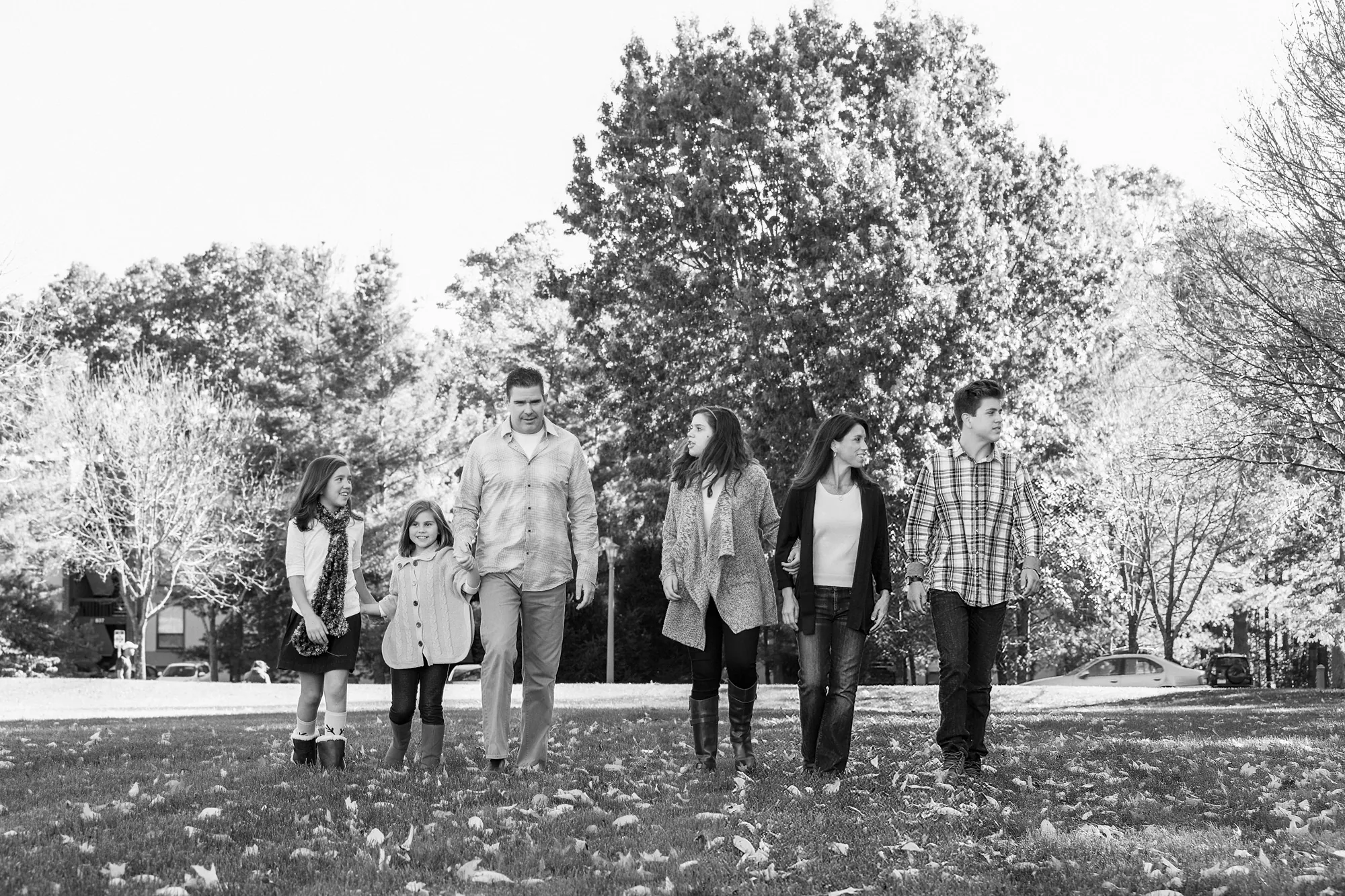 Candid family moment captured on location